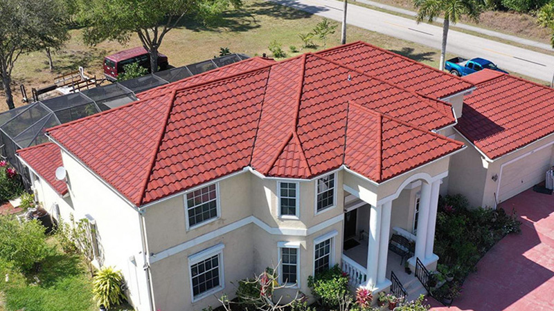 Color aluzinc steel sheet stone coated metal roofing tile